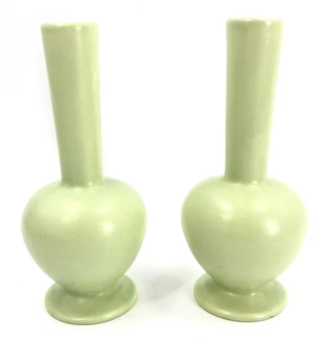 Vintage Royal Haeger Vases Pair of 2 Matte Genie Vase MCM 9 Inch Retro Mod Decor
