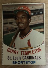 1977 Hostess Garry Templeton Baseball Card #78 Low Grade Creased Mis-Cut Torn