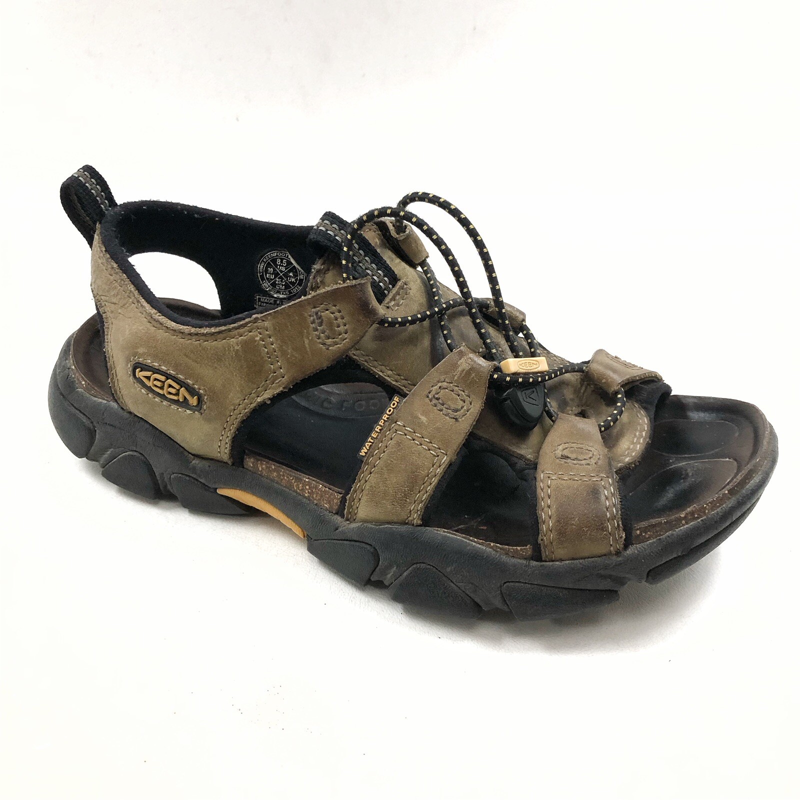 Sandali Keen Sarasota donna 8 5 pelle marrone escursionismo punta aperta cinturino caviglia