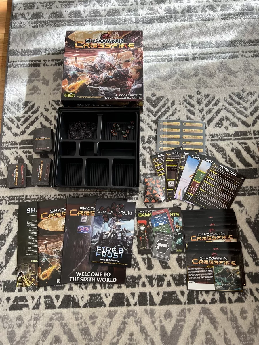 Shadowrun Crossfire Cooperative Deck Building Game- Complete Catalyst  Shadow Run