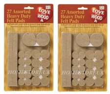 27 PIECE HEAVY DUTY FELT PROTECTOR PAD FURNITURE PROTECT FLOOR WOOD LAMINATE