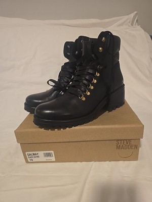 Steve Madden Women's GalwayLeather Boots Size. 10 M Black