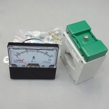 AC 100A Analog Ammeter Panel AMP Current Meter 0-100A 60*70MM with transformer