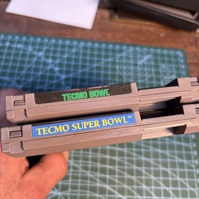 Tecmo Super Bowl NES Nintendo Lot of 2 Authentic Vintage Football Video Games 89
