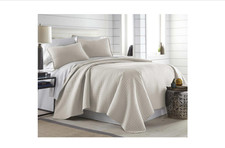 Southshore Fine Linens Vilano Oversized Bone King/CAL King Quilt  Sham Set