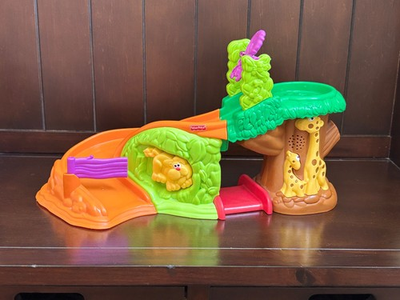 #ad #ad Fisher Price 2011 Lil Zoomers Safari Sounds Jungle Play Set Only WORKS $15.00