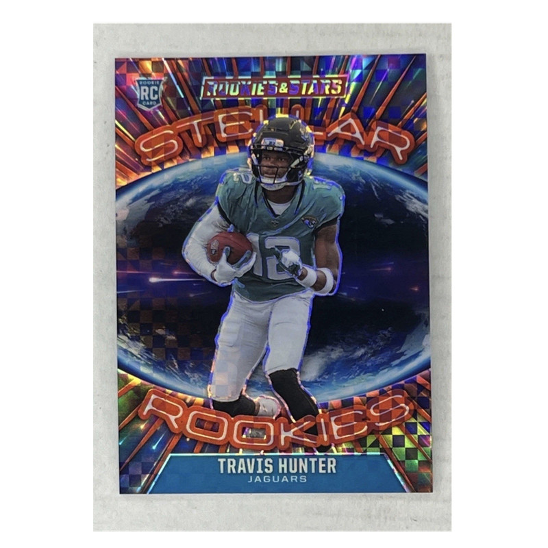 2025 Panini  Rookies & Stars Stellar Plaid Prizm Travis Hunter Jaguars #2