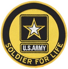 EagleEmblems PM7998 Patch-Army Logo,Soldier for Life 4'' ,Figurines