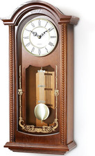 26" Vintage Grandfather Wall Clock with Pendulum & Chime - Home Decor Gift