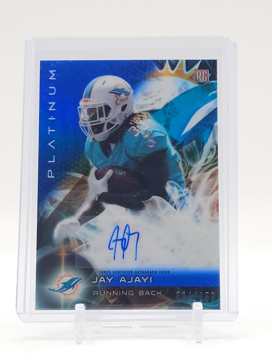 Jay Ajayi Topps Platinum Autograph Rookies #ARJAJ Blue Refractor