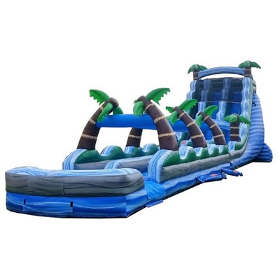 #ad Tropical Marble Dual Lane Inflatable Water Slide Splash and Ride Combo w Blower $10399.99