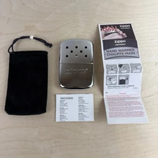 Zippo 12 Hour Refillable Hand Warmer High Polish Chrome Silver Excellent