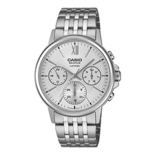 Casio Beside Chronograph Sapphire Crystal Silver Dial Men's Watch BMS300D-7A