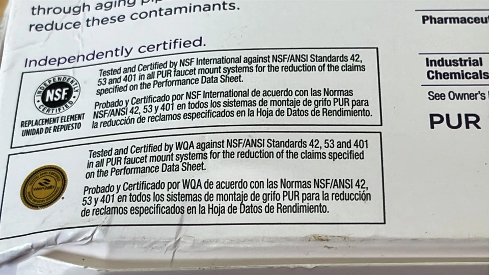 PUR Genuine Faucet Water Filter Replacement RF-3375 Reduces 70 Contaminants NSF - Image 4 of 4