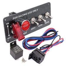 Heavy-Duty 30A Aluminum Alloy Ignition Switch Panel, 12V 5-in-1 Engine 5 Gang