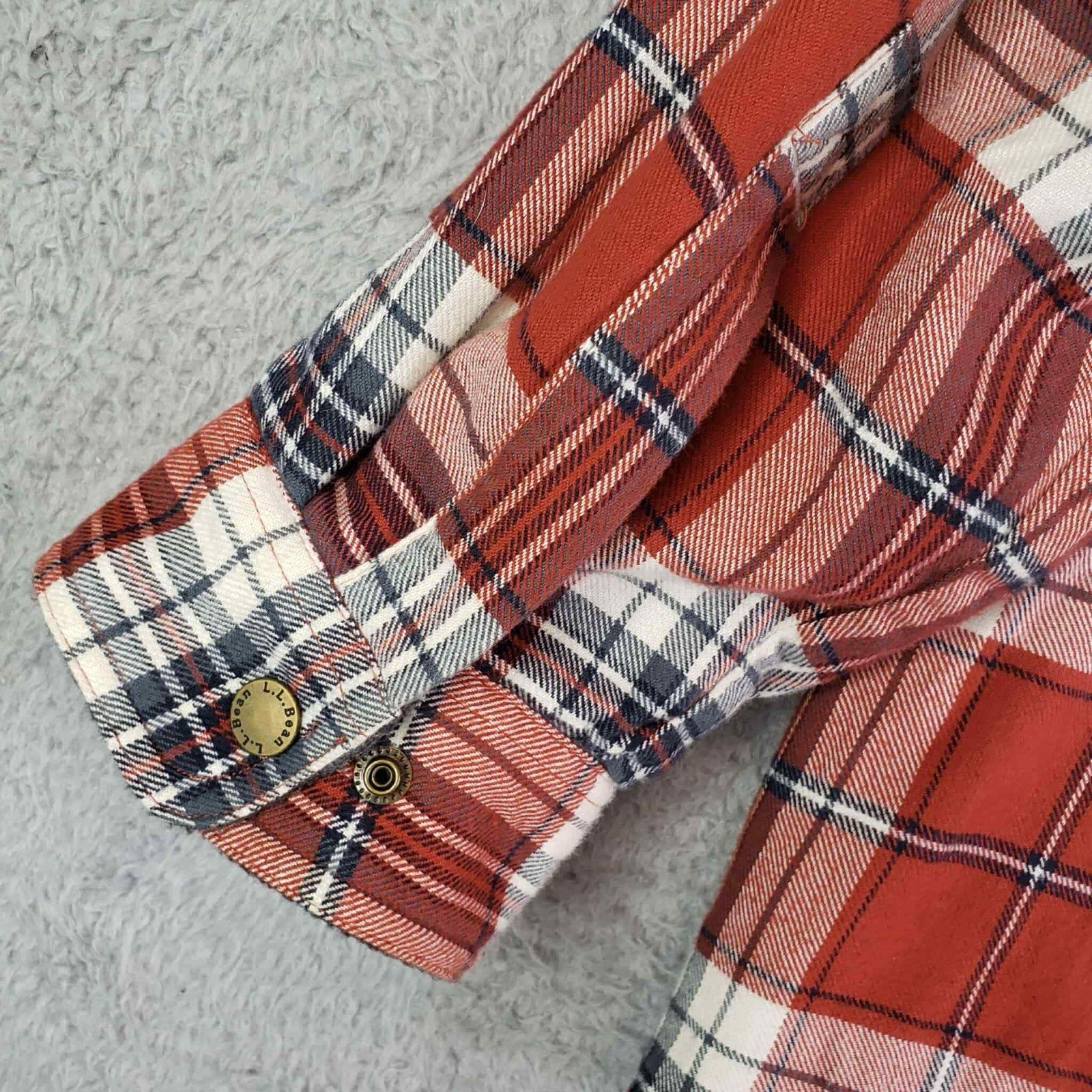 LL Bean Button Down Shirt LS Snap Button Men’s Si… - image 8