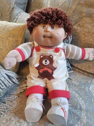 Vintage Cabbage Patch Doll Complete Original 1986 Boy Doll Red/pink Xavier...
