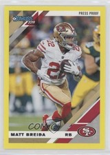 2019 Panini Donruss Press Proof Yellow Matt Breida #221 0q5
