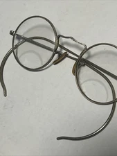 Antique B & L Bausch & Lomb 14k White Gold Pads PAD Art Deco Engraved Eyeglasses