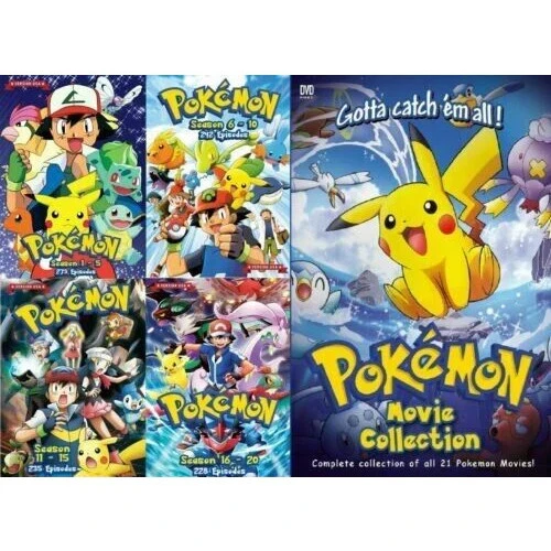 POKEMON SERIES (Season 1-25 + 21 Movies) DVD USA All Region English Version Foto 3 de 4