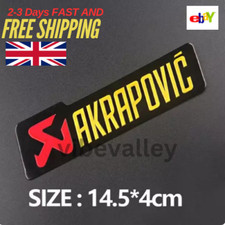 AKRAPOVIC Aluminium Heat Proof Motorcycle Exhaust Sticker / Badge / Decal 3D UK