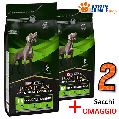 2 SÄCKE   Purina Dog Pro Plan - Veterinärdiäten HA Hypoallergen - 11 kg Hund
