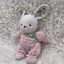 Carters Bunny Rabbit Shabby Roses Pink Plush Rattle Soft Toy 9