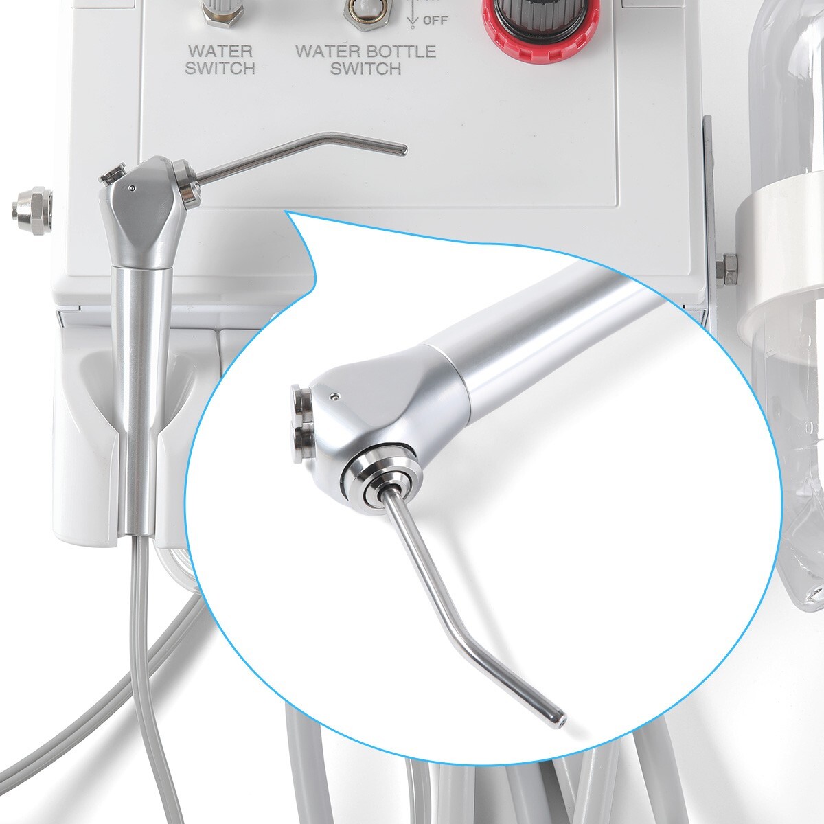 Portable Dental Turbine Unit with Weak Suction Work with Air Compressor 4 Holes