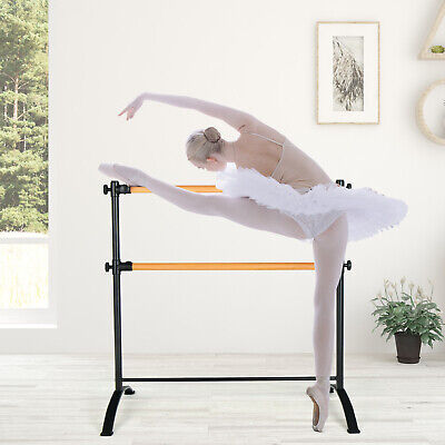 Double Ballet Barre Stretch Bar Portable Freestanding Dance