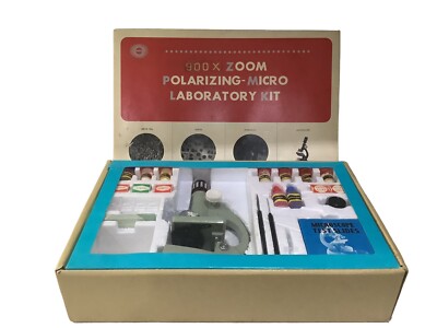 Vintage Nisco Japan 900x Zoom Polarisations Micro Labor Kit unbenutzt