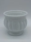 Vintage Randall White Milk Glass Feather Wheat Pattern Bowl With Base