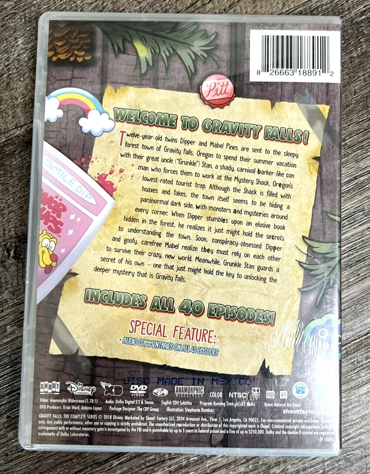 Gravity Falls: The Complete Series DVD Set (Disney) **NEW/SEALED** FREE SHIPPING - Image 2 of 3