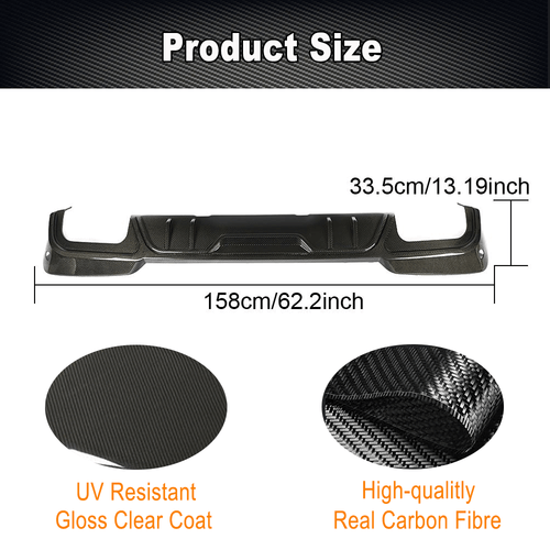 Für BMW X3 G01 M Paket Carbon Heckdiffusor Heck Stoßstangen Diffusor Heckansatz - Bild 8 von 13