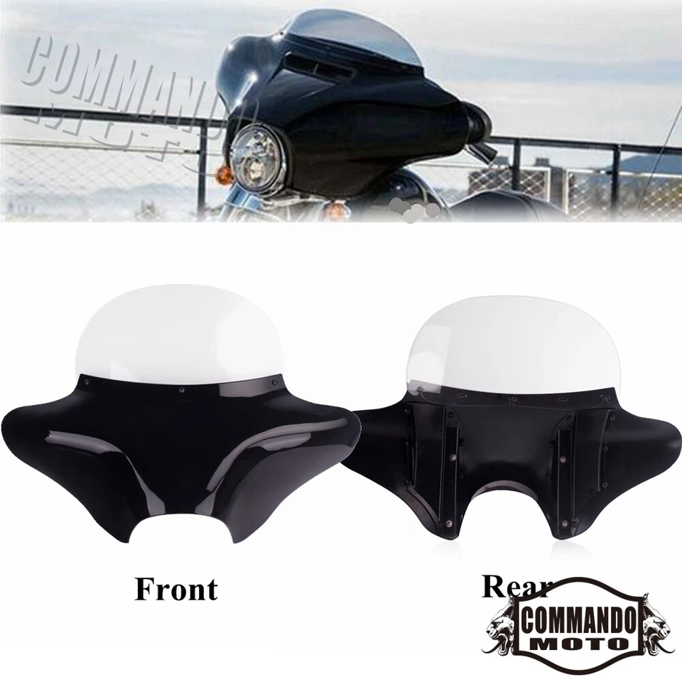 For Harley Road King FLHR FLHRC I 1994-2024 Batwing Fairing & Clear Windshield - Image 3 of 4