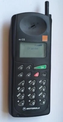 Vintage 1990s Old Retro mobile Phone Shop Display Dummy Orange Motorola mr20 - Image 1 of 4