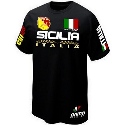 T-shirt Homme Italie - Coton - Noir - Neuf Avec étiquettes