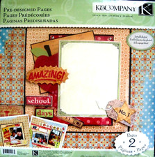 K  Company School Pre-Designed 2 Pages 12" x 12" New in Package 30-159235