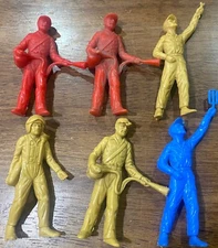 ORIGINAL TIM MEE PLASTICS VINTAGE LOT OF 6 WORKERS USA