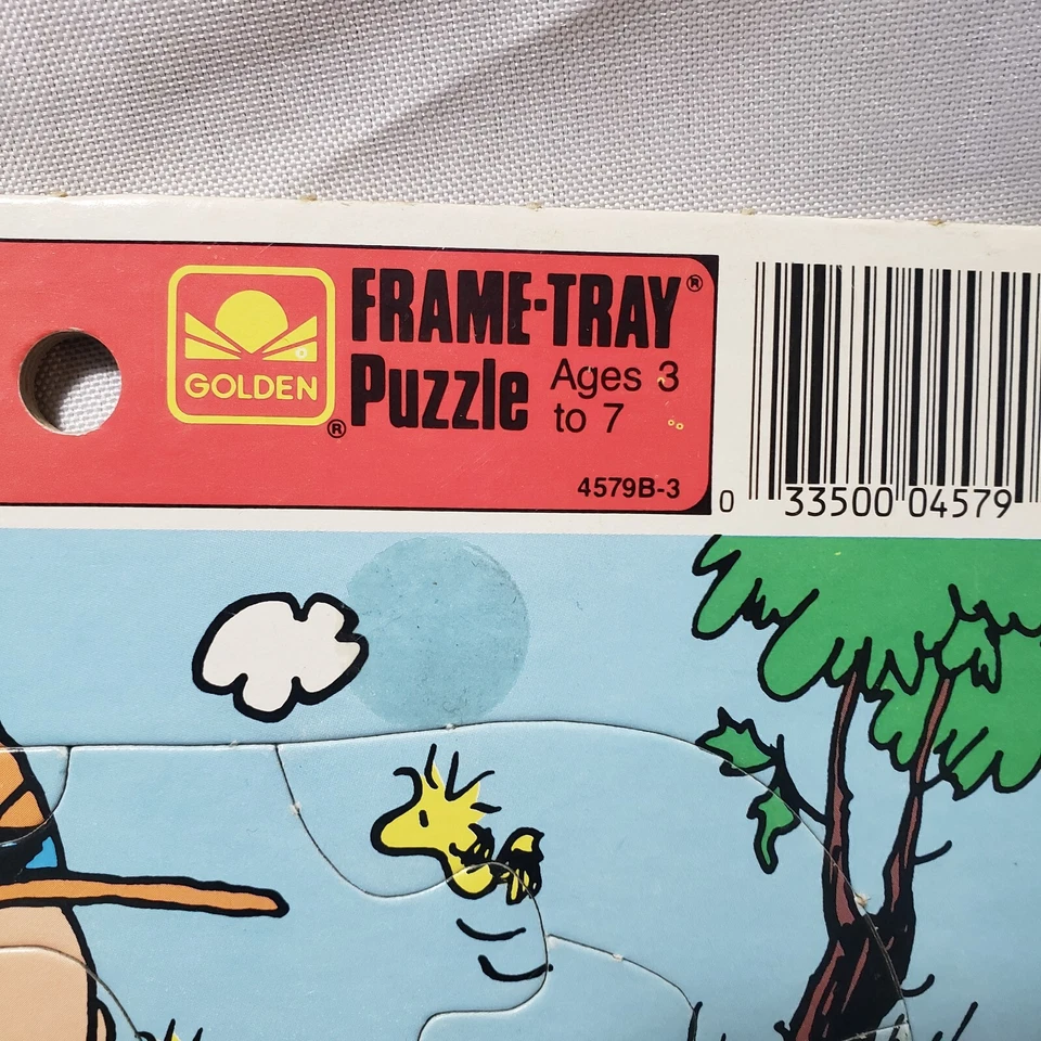 Bandeja de marco de cartón rompecabezas Peanuts Charlie Brown de colección 1965 Foto 3 de 4