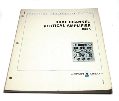 Manual Hewlett Packard HP 1805A Dual Channel Vertical Amplifier, Op. & Service