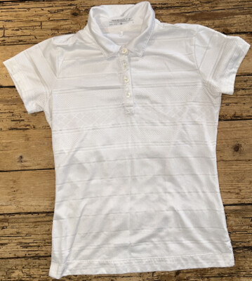 Nikegolf Women s Size S White Dri-Fit Short Sleeve Collared Tank