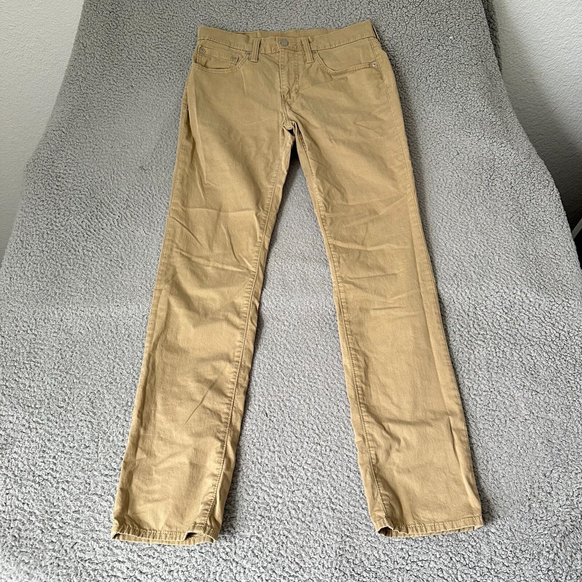 Levis 511 Pants Adult W 31 L 32 Brown Zip Tapered Pants Cotton