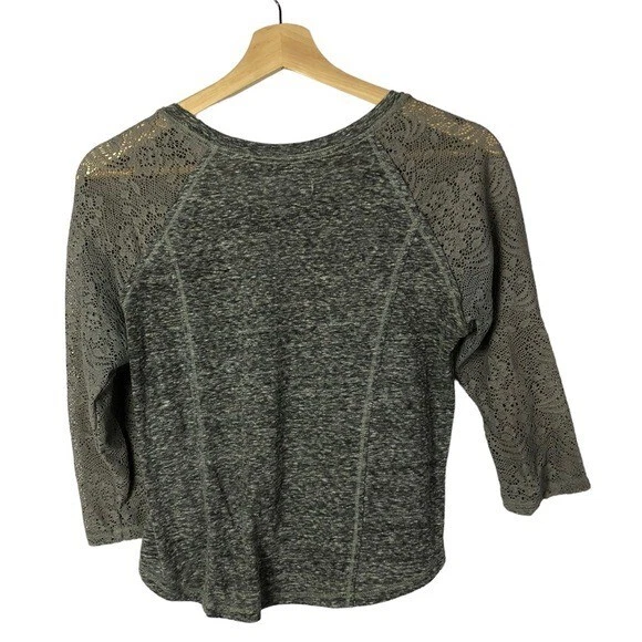 Camiseta Abercrombie Niños Gris Encaje y Lentejuelas Manga Larga XL Foto 2 de 4
