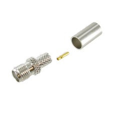 SMA Female Crimp-On Coax Connector for RG-58/LMR-195 Coax Cable RF Antenna