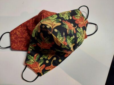 Green and Rust Leaves Mask