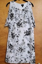 Covington Women’s Floral Sleeveless Dress Size 10 Cape Collar Keyhole Neckline