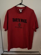 Lee Sport Darth Maul Star Wars Episode 1 Red Embroidered Shirt Size L Vintage