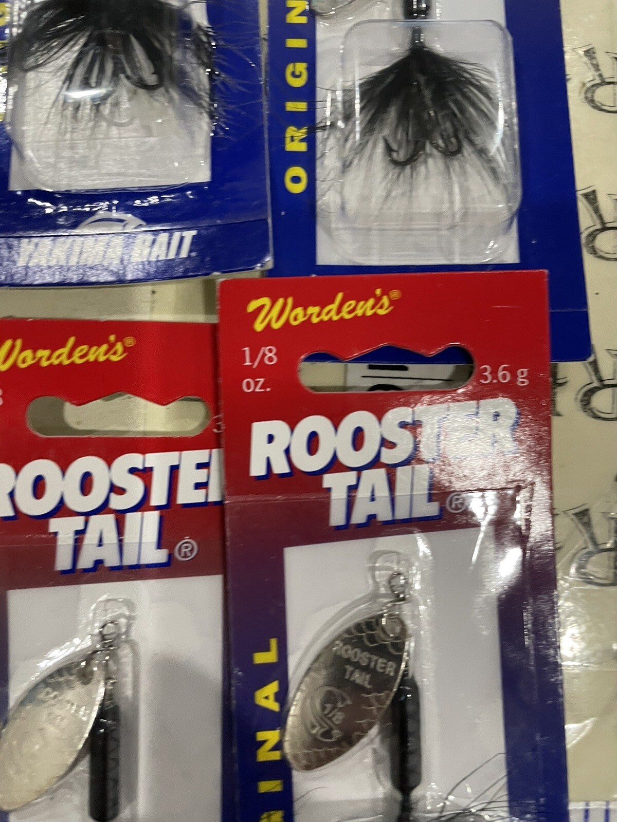 6X Yakima 208 1/8 oz Original Rooster Tail Black Fishing Spinnerbait Lure - Image 3