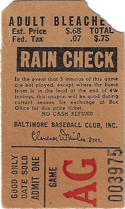 1954 Baltimore Orioles, July 30 at Memorial Stadium