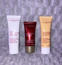 CLARINS Lot Of 3- Hand Nail Cream, Super Mask Exfoliating Cleanser All Sealed